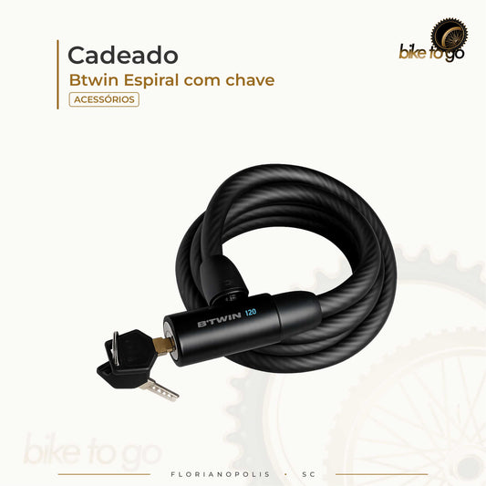 Cadeado - Btwin espiral c/2 chaves