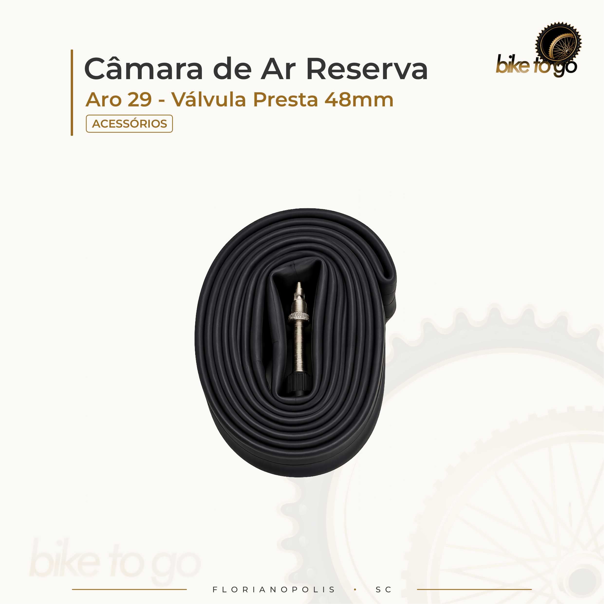 Câmara de Ar Reserva - Válvula Presta 48mm Aro 29