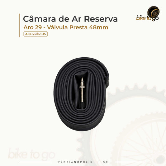 Câmara de Ar Reserva - Válvula Presta 48mm Aro 29