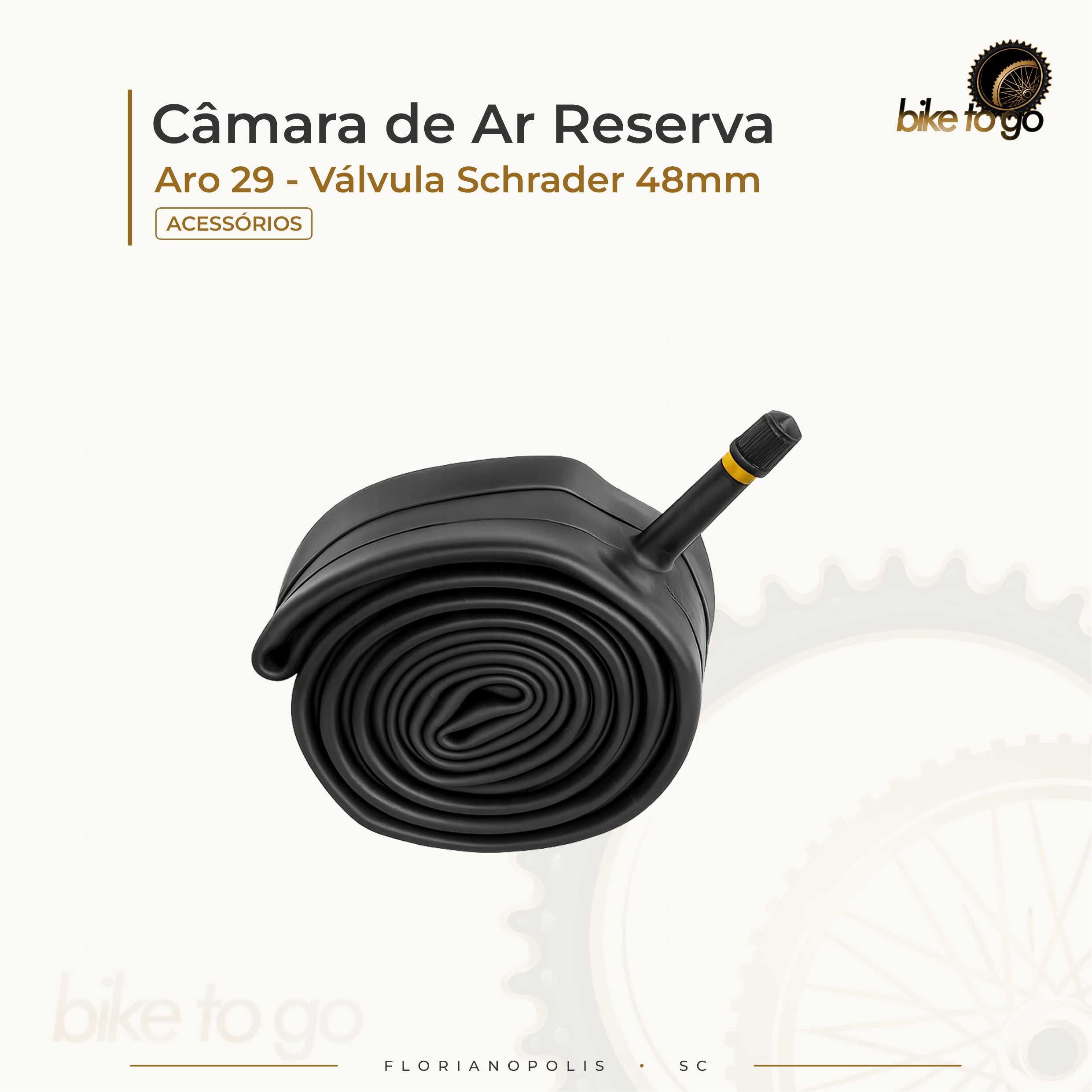 Câmara de Ar Reserva - Válvula Schrader 48mm Aro 29
