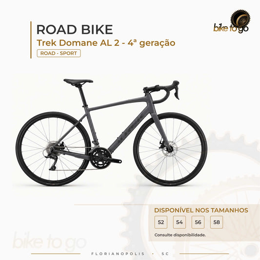 Road Basic - Trek Domane AL 2 4ª geração M, M/L, L, XL