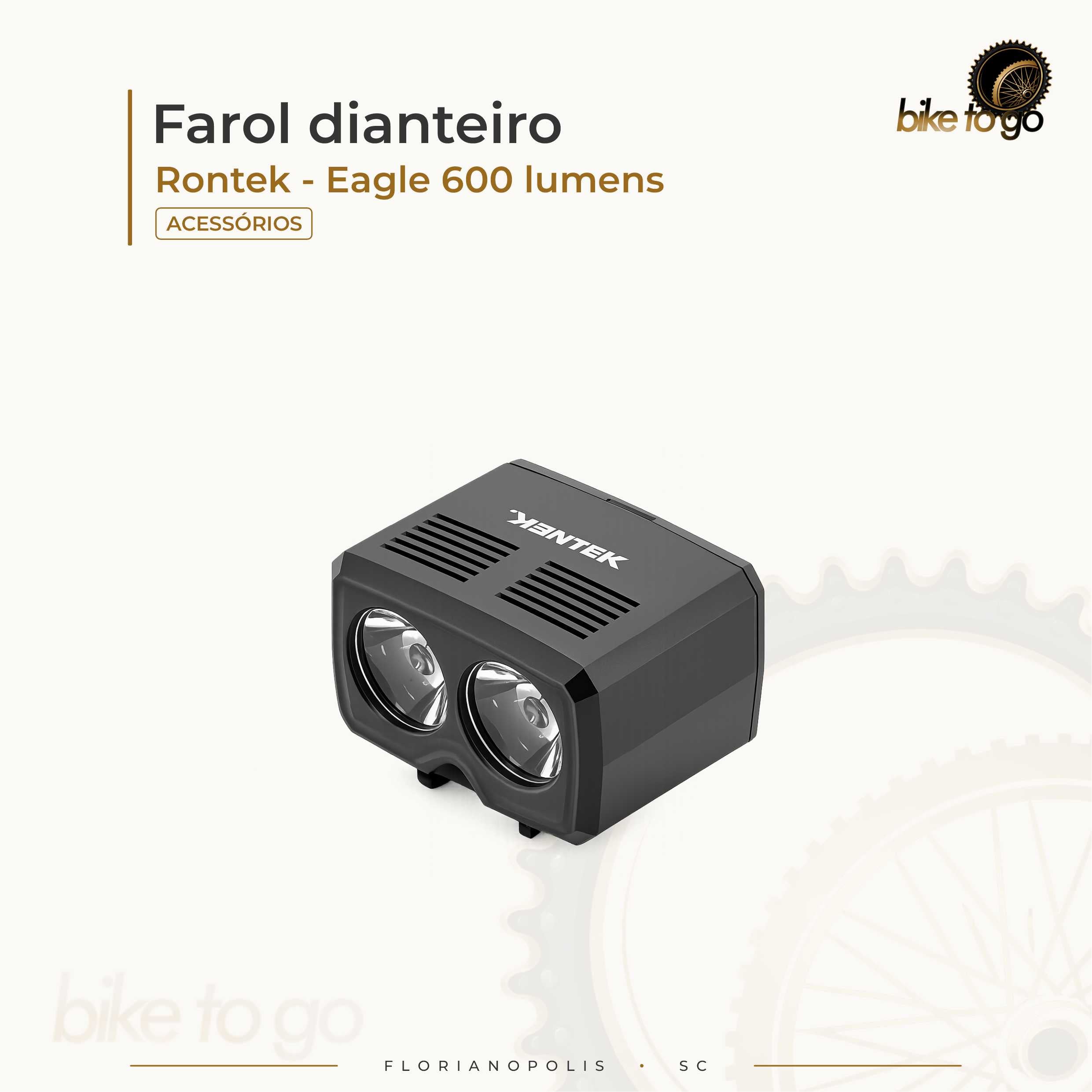 Farol Dianteiro - Rontek Eagle 600 Lumens